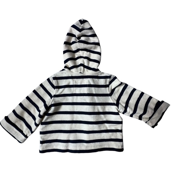 Baby GAP Stripe Button Up Jacket with Hood Size 3-6 Months - Picture 2 of 11